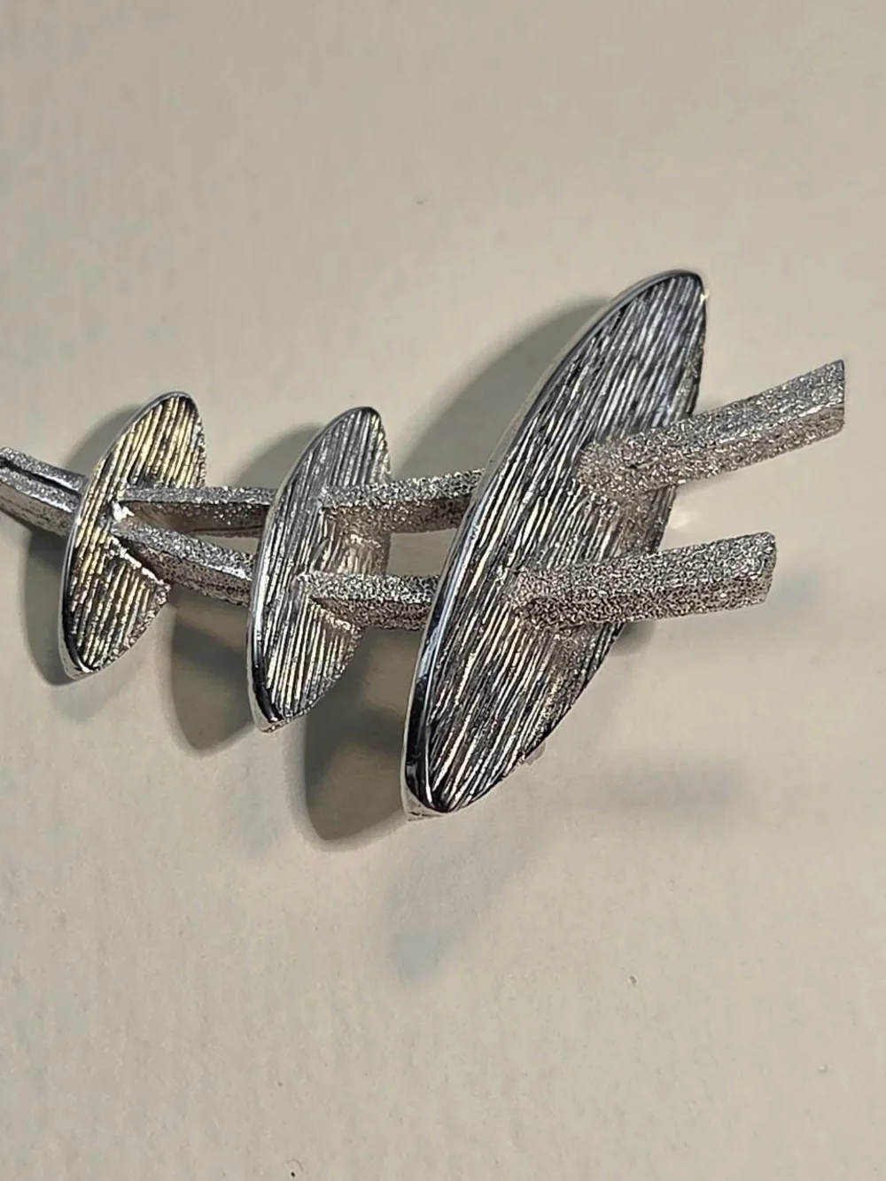 Silver Modern Abstract Metal Accent Pin - Contemporary Home Accent